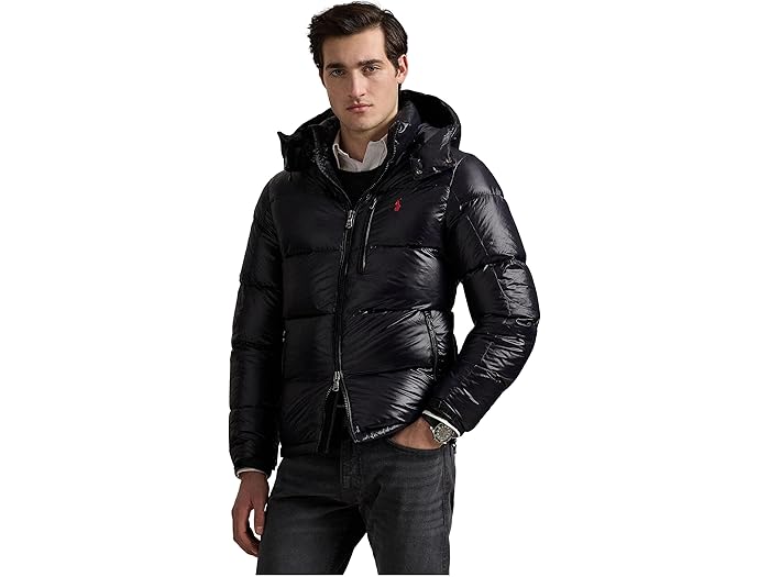 (取寄) ラルフローレン メンズ ダウン ジャケット Polo Ralph Lauren men Gorham Glossed Down Jacket Polo Black Glossy