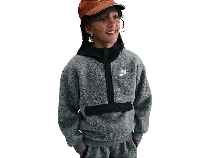 (取寄) ナイキ キッズ キッズ スポーツウェア クラブ フリース ルーズ 1/4-ジップ ブーディ (リトル キ..