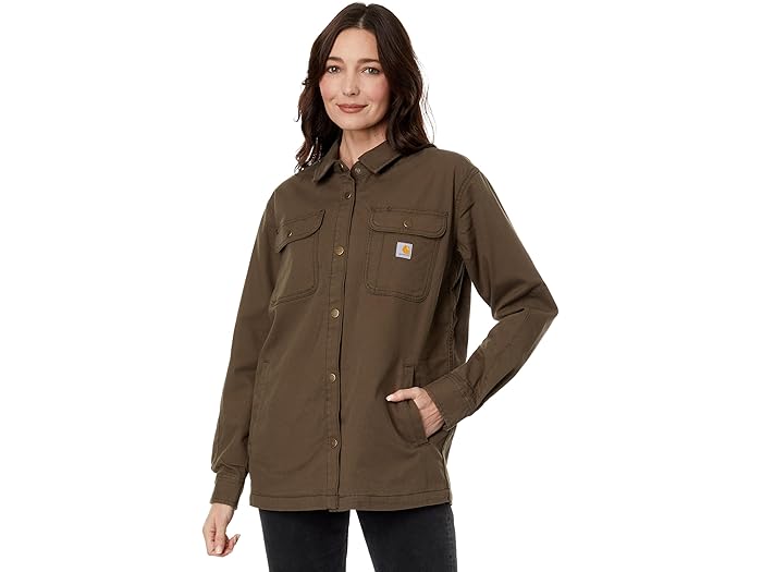 (取寄) カーハート レディース ラギッド フレックス ルーズ フィット キャンバス フリースラインド シ..