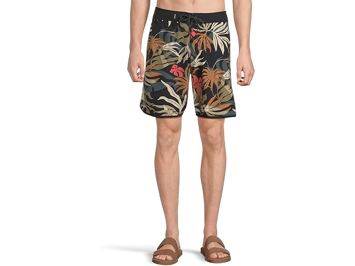 (取寄) クイックシルバー メンズ サーフシルク スカルプ 19 ボードショーツ Quiksilver men Surfsilk Scallop 19 BoardShorts Black