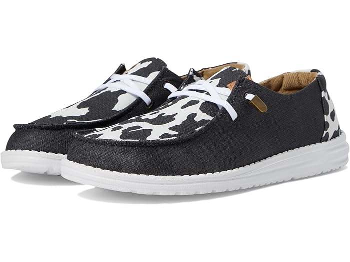 (取寄) ヘイ デュード レディース ウェンディ アニマル Hey Dude women Wendy Animal Black/Cow