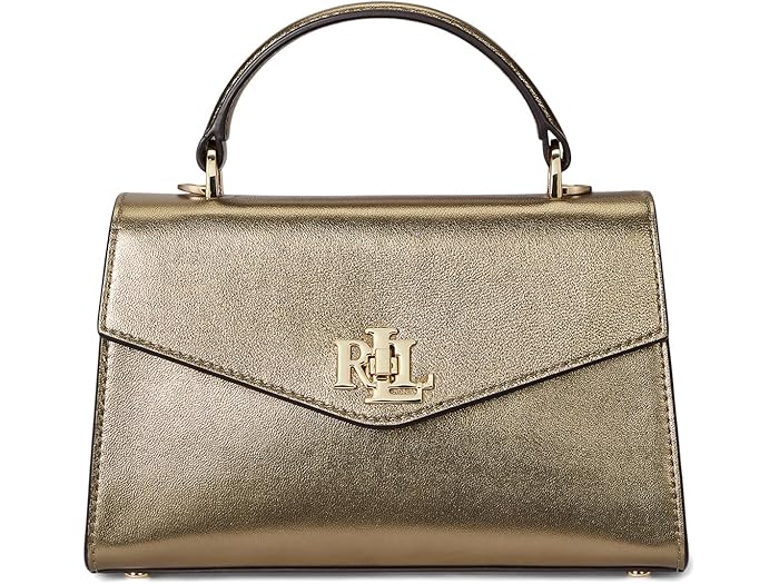 (取寄) ローレン ラルフローレン レディース メタリック レザー スモール ファラー サッチェル Lauren ..