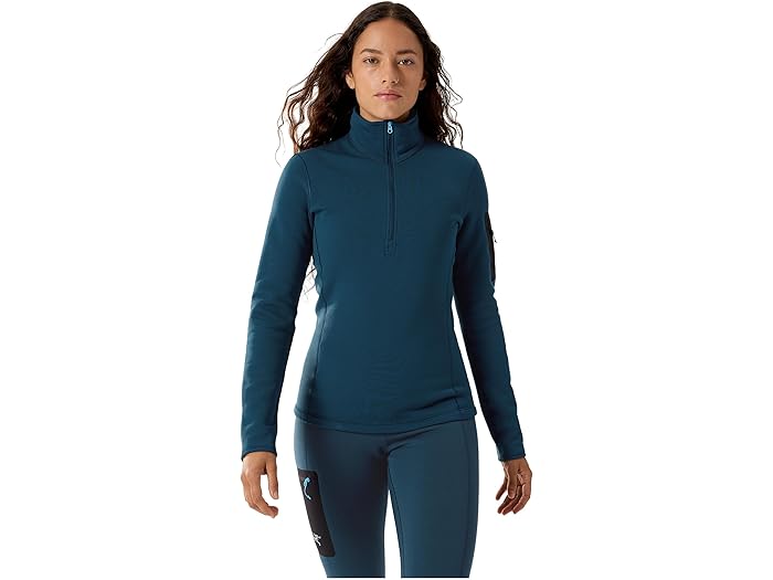 Rakuten - (取寄) アークテリクス レディース カイヤナイト ベースレイヤー— ジップ ネック Arc'teryx women Kyanite Baselayer Zip Neck Midnight Frost