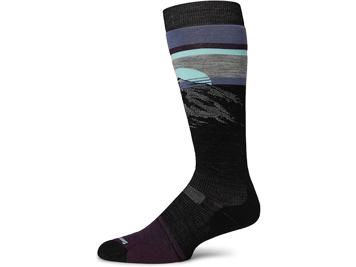 楽天ジェットラグ楽天市場店（取寄） スマートウール メンズ スノーボード ターゲッティド クッション マウンテン サンライズ オーバー ザ カーフ ソックス Smartwool men Snowboard Targeted Cushion Mountain Sunrise Over The Calf Socks Black