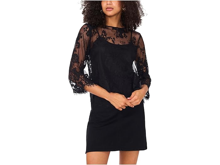 (取寄) ヴィンスカムート レディース スカルプド ヘム ラウンド ネック ロング Vince Camuto women Sca..