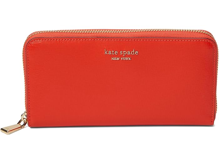 (取寄) ケイトスペード レディース モルガン サフィーノ レザー ジップ アラウンド コンチネンタル ウォレット Kate Spade New York women Morgan Saffiano Leather Zip Around Continental Wallet Red Berry