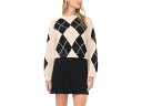 (取寄) ヴィンスカムート レディース アーガイル クルー ネック Vince Camuto women Argyle Crew Neck Light Oatm...