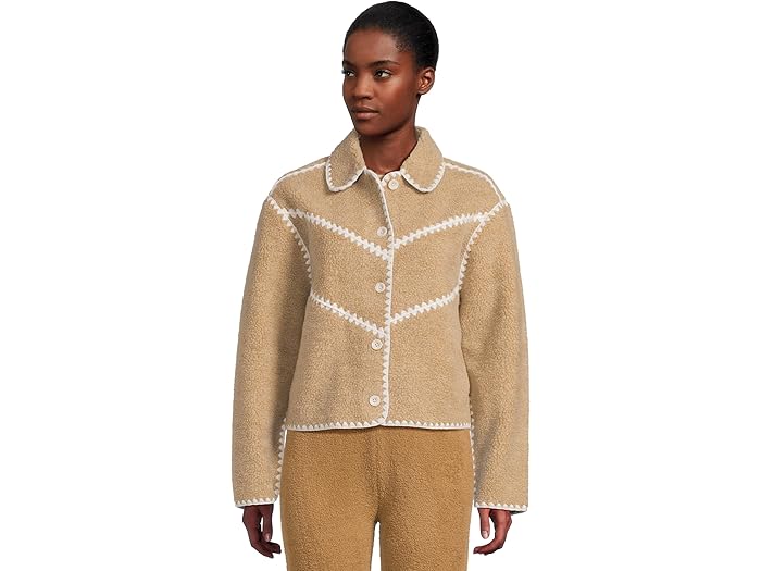 ()  ǥ ꥽ ե  㥱å UGG women Ellison Uggfluff Shell Jacket Sand Heather