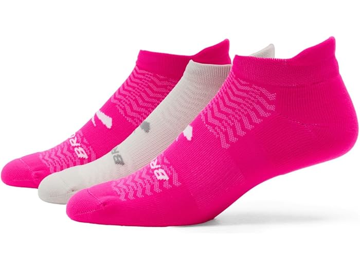 (取寄) ブルックス ラン-イン ノー ショー 3-パック Brooks Run-In No Show 3-Pack Pink/Light Grey/Pink