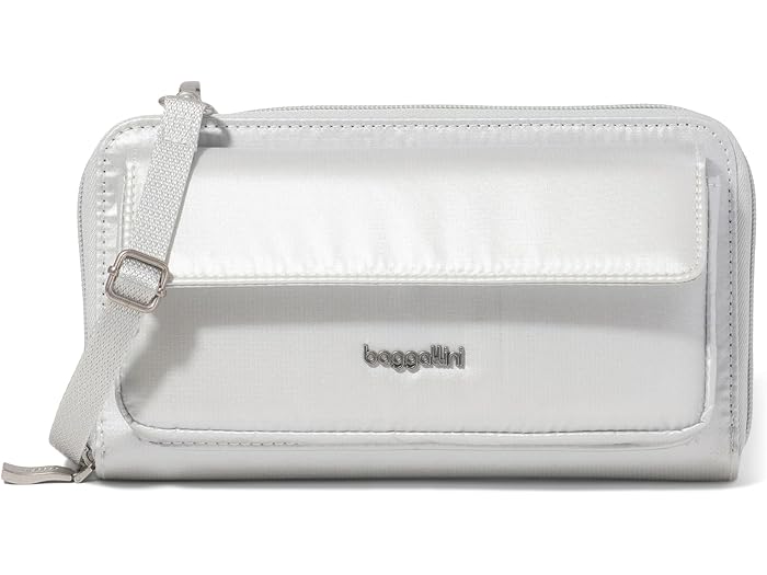 Rakuten - (取寄) バッガリーニ レディース Rfid フォン ウォレット クロスボディ Baggallini women Rfid Phone Wallet Crossbody Silver Metallic