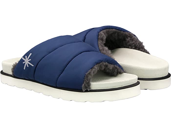 (取寄) ロス&スノー メンズ パフ スライド Ross & Snow men Puff Slide Navy