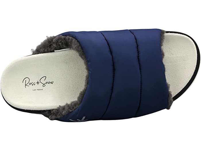 (取寄) ロス&スノー メンズ パフ スライド Ross & Snow men Puff Slide Navy