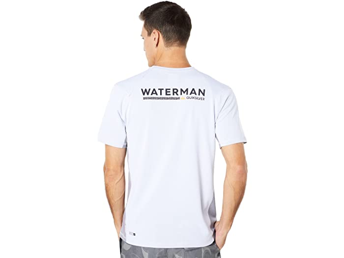 (取寄) クイックシルバー ウォーターマン メンズ バンブー チェック ショート スリーブ ラッシュガード Quiksilver Waterman men Bamboo Check Short Sleeve Rashguard White