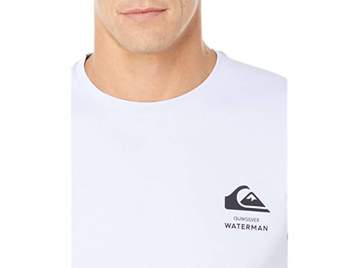 (取寄) クイックシルバー ウォーターマン メンズ バンブー チェック ショート スリーブ ラッシュガード Quiksilver Waterman men Bamboo Check Short Sleeve Rashguard White