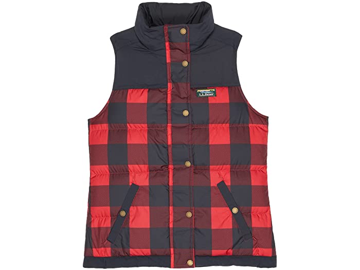 通販激安 レディース ジャケット トップス アウトドア ウェア ハイキング 登山 マウンテン 山ガール ファッション ブランド 大きいサイズ ビッグ サイズ 取寄 エルエルビーン Down Classic Vest Mountain ダウン Print ベスト Red Buffalo クラシック Rich プリント L L