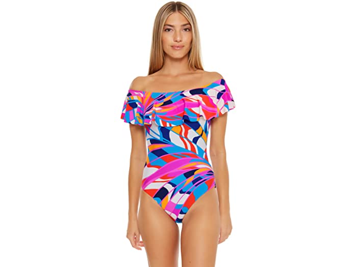 (取寄) トリーナターク レディース リオ オフショルダー ワンピース Trina Turk women Rio Off-the-Shoulder One-Piece Multi