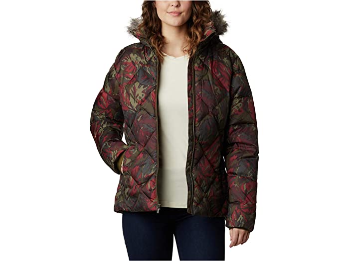 (取寄) コロンビア レディース ウィメンズ ハイツ ダウン ジャケット Columbia women Womens ICY Heights Ii Down Jacket Olive Green Leafscape Print