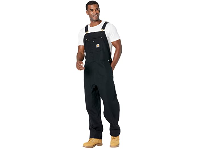 (取寄) カーハート メンズ リラックスド-フィット フィット ダック ビブ オーバーオール Carhartt men Relaxed Fit Duck Bib Overalls Black