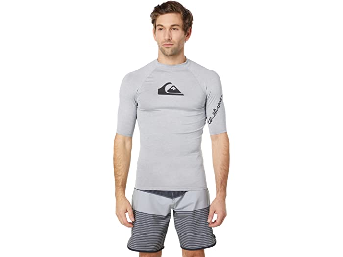 (取寄) クイックシルバー メンズ オール タイム ショート スリーブ ラッシュガード Quiksilver men All Time Short Sleeve Rashguard Sleet Heather 1