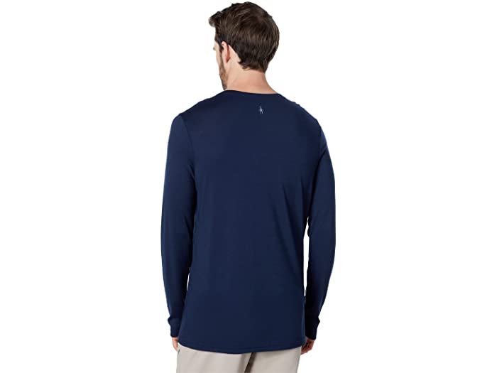 (取寄)スマートウールメリノスポーツ150ロゴロングスリーブグラフィックティーSmartwoolMerinoSport150LogoLongSleeveGraphicTeeDeepNavy