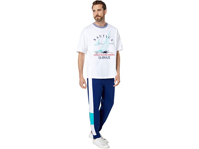 (取寄)ノーティカサステナブリークラフテッドリイシューカラーブロックロゴジョガーNauticaSustainablyCraftedReissueColor-BlockLogoJoggersBlueDepths