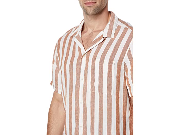 (取寄)メイドウェルショートスリーブイージー-100パーセントリネンMadewellShortSleeveEasy-100%LinenWarmCoffeeCabanaStripe