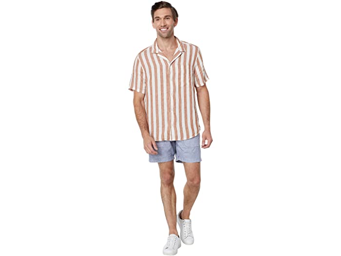 (取寄)メイドウェルショートスリーブイージー-100パーセントリネンMadewellShortSleeveEasy-100%LinenWarmCoffeeCabanaStripe