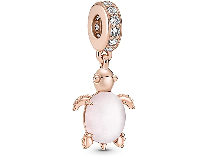 (取寄) パンドラ レディース ムラノ グラス ピンク シー タートル ダングル チャーム Pandora women Murano Glass Pink Sea Turtle Dangle Charm Pink/Rose