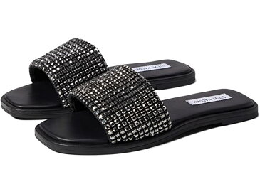 (取寄) スティーブマデン レディース クライド-R サンダル Steve Madden women Clyde-R Sandal Black Leather