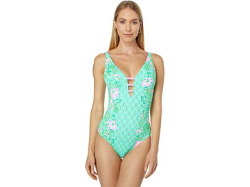 (取寄) リリー ピュリッツァー レディース ジャスペン ワンピース Lilly Pulitzer women Jaspen One-Piece Surf Blue Oh Diamond Girl