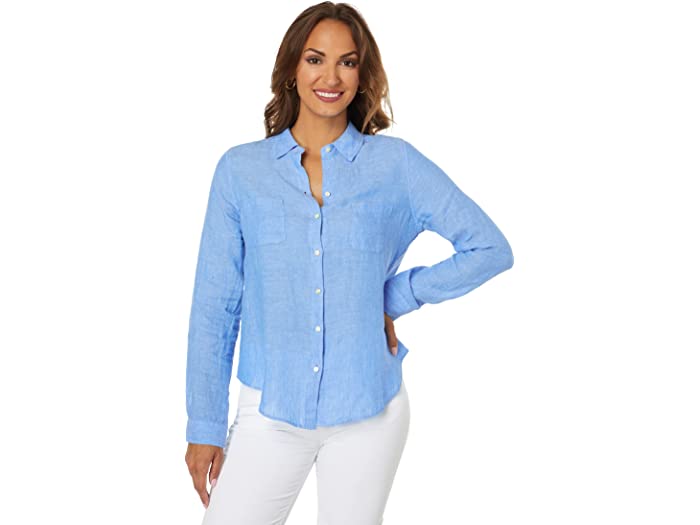 (取寄) リリー ピュリッツァー レディース シー ビュー ボタンダウン Lilly Pulitzer women Sea View Button-Down Beckon Blue(4)