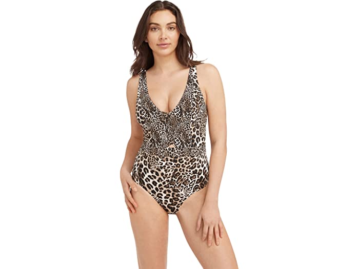 (取寄) シー レベル スイム レディース ワイルドサイド バンジ ワンピース ウィズ マクラメ ディテール SEA LEVEL SWIM women Wildside Plunge Multifit One-Piece with Macrame Detail Natural