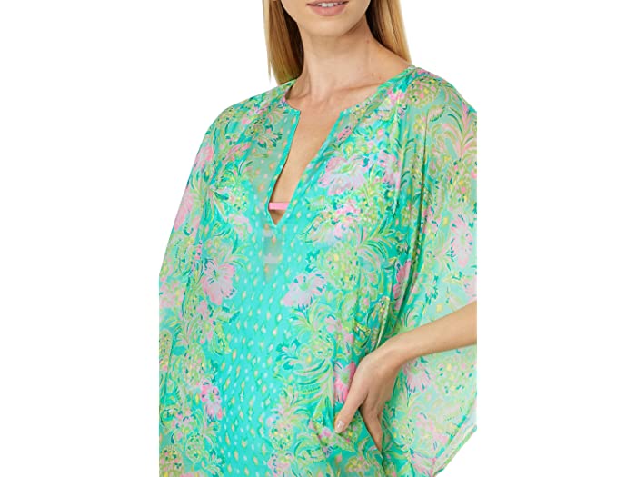 (取寄) リリー ピュリッツァー レディース クーカ カバーアップ Lilly Pulitzer women Cuca Cover-Up Surf Blue Oh Diamond Girl