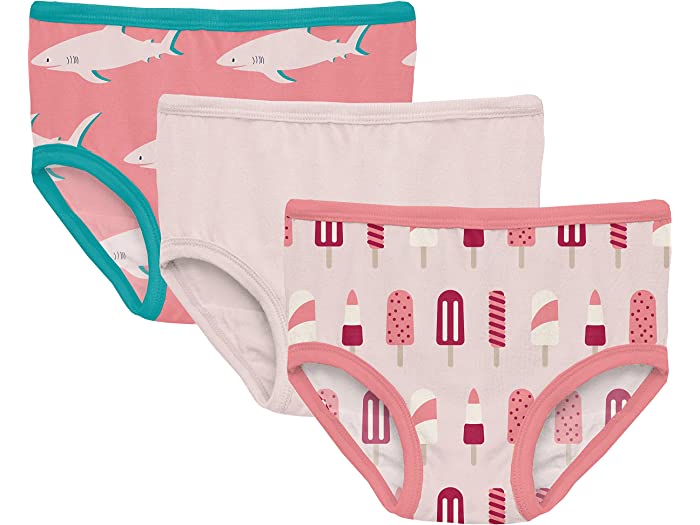 (取寄) キッキー パンツ キッズ ガールズ プリント アンダーウェア セット- 3パック (ビッグ キッズ) Kickee Pants Kids girls Print Underwear Set- 3-Pack (Big Kids) Strawberry Sharky/Macaroon/Macaroon Popsicles