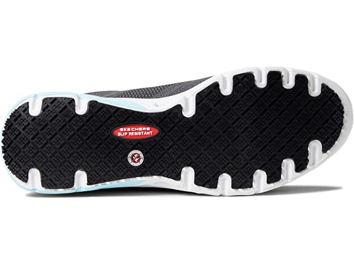 (取寄) スケッチャーズ ワーク レディース グライド ステップ SR - アロイ トゥ SKECHERS Work women Glide Step SR - Alloy Toe Charcoal/Light Blue