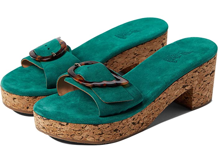 (取寄) エンシェントグリークサンダルズ アグライア コルク クロッグ Ancient Greek Sandals Aglaia Cork Clog Green