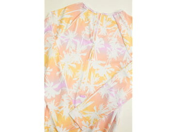 (取寄) ロキシー キッズ ガールズ ライク US ワンピース ロング スリーブ ラッシュガード (ビッグ キッズ) Roxy Kids girls Like US One-Piece Long Sleeve Rashguard (Big Kids) Peach Bud Lahaina Light