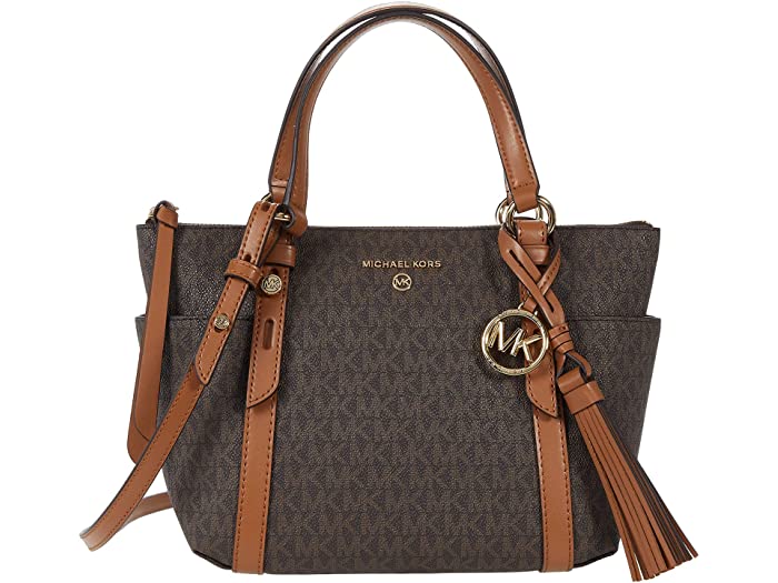 (取寄) マイケルコース レディース サリバン スモール コンバーチブル トップ ジップ トート MICHAEL Michael Kors women Sullivan Small Convertible Top Zip Tote Brown/Acorn