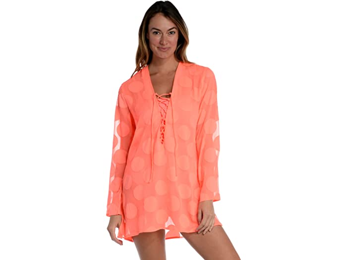 (取寄) ラ ブランカ レディース モッド チュニック La Blanca women Mod For Dot Tunic Hot Coral