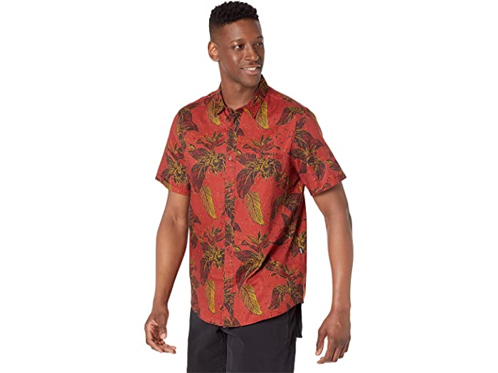 (取寄) オークリー メンズ ボタンダウン ショート スリーブ ウーブン Oakley men Montecito Button-Down Short Sleeve Woven Red Flower Frog