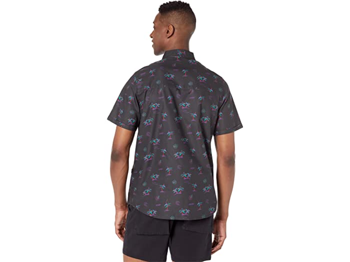 (取寄) オークリー メンズ ボタンダウン ショート スリーブ ウーブン Oakley men Montecito Button-Down Short Sleeve Woven Black Tropical Palms