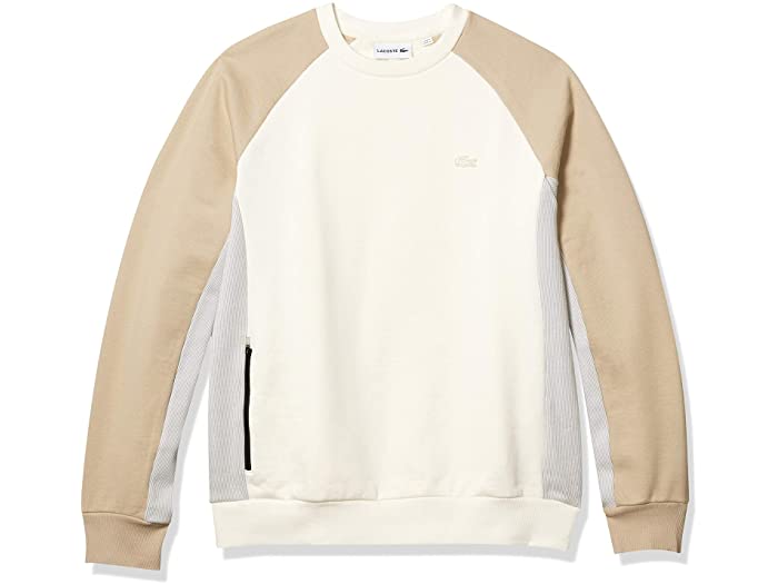 (取寄) ラコステ メンズ メンズ モーション ロング スリーブ クイック ドライ スウェットシャツ Lacoste men Mens Motion Long Sleeve Quick Dry Sweatshirt Flour/Nimbus-beach