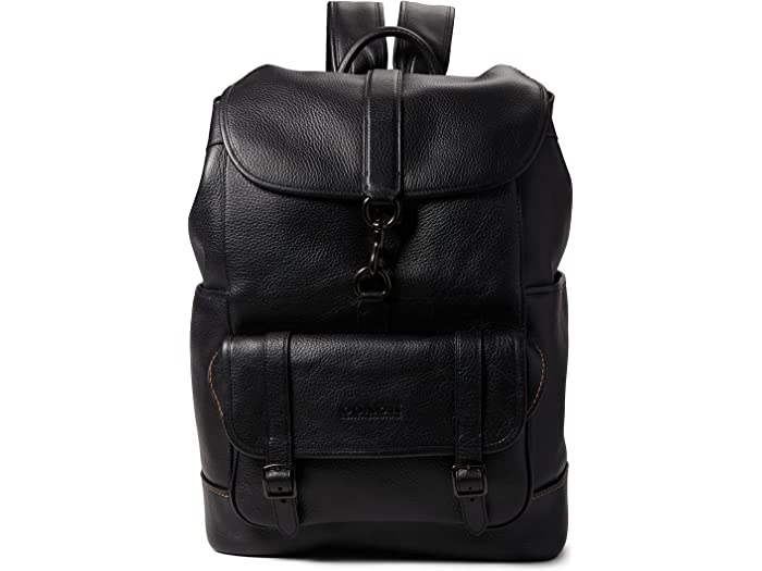 (取寄) コーチ メンズ キャリッジ バックパック イン レザー COACH men Carriage Backpack in Vegetable Tanned Leather Black