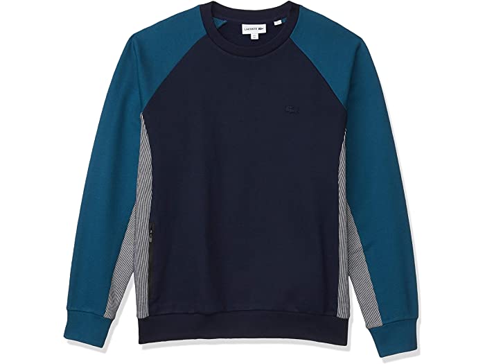 (取寄) ラコステ メンズ メンズ モーション ロング スリーブ クイック ドライ スウェットシャツ Lacoste men Mens Motion Long Sleeve Quick Dry Sweatshirt Navy Blue/Nimbus-legion Blue