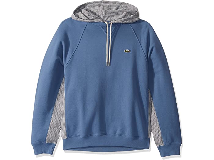 (取寄) ラコステ メンズ メンズ スウェットシャツ ウィズ ウーブン フード Lacoste men Mens Tattersall Sweatshirt with Woven Hood King