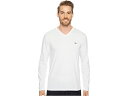 (取寄) ラコステ メンズ ロング スリーブ ピマ ジャージ V-ネック T-シャツ Lacoste men Lacoste Long Sleeve Pima Jersey V-Neck T-Shirt White