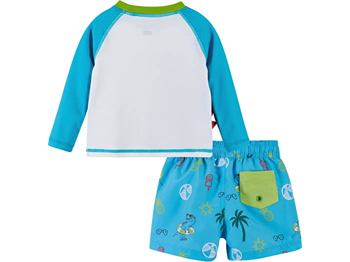 (取寄) ボーイズ ツーピース ラッシュガード スイム セット (インファント) 100パーセント ANDY & EVAN KIDS boys Two-Piece Rashguard Swim Set (Infant) 1 Aqua Dino