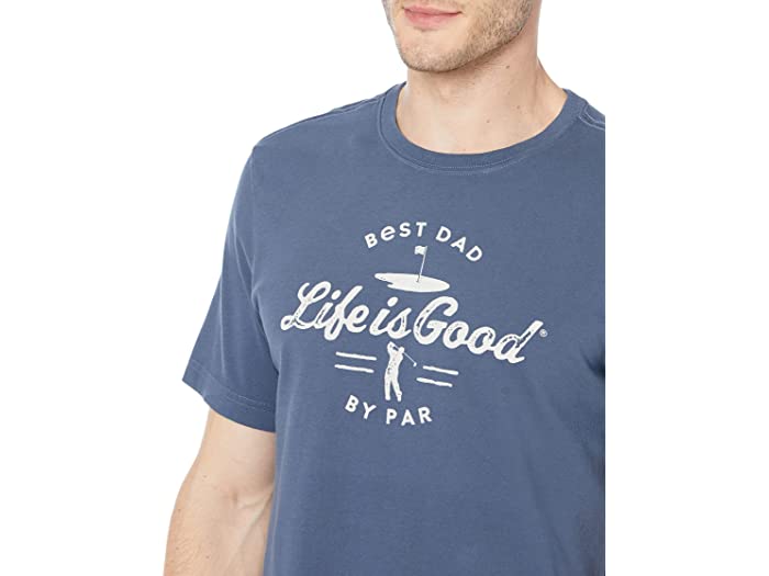 (取寄) ライフイズグッド メンズ ベスト ダッド クラッシャー ティー Life is Good men Best Dad By Par Crusher Tee Darkest Blue