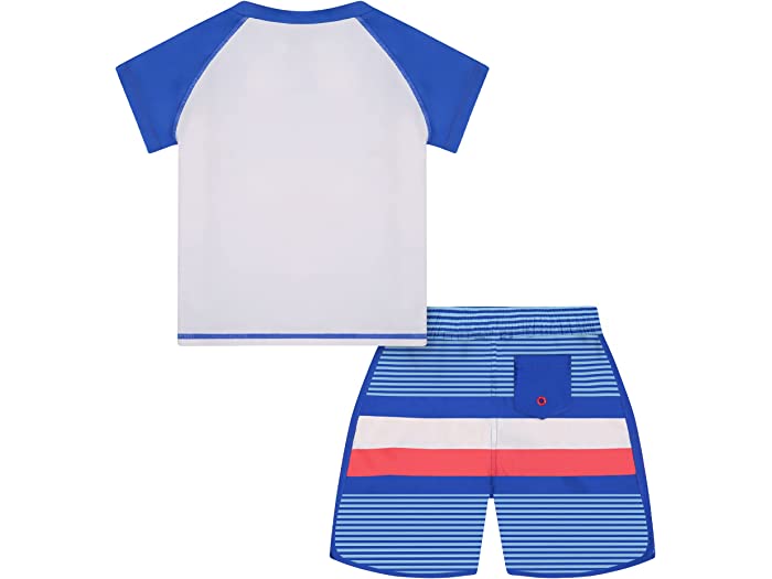 (取寄) ボーイズ ツーピース ラッシュガード スイム セット (トドラー/リトル キッズ) ANDY & EVAN KIDS boys Two-Piece Rashguard Swim Set (Toddler/Little Kids) White Shark