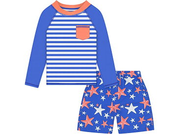 (取寄) ボーイズ ツーピース ラッシュガード スイム セット (トドラー/リトル キッズ) 100パーセント ANDY & EVAN KIDS boys Two-Piece Rashguard Swim Set (Toddler/Little Kids) 1 Americana